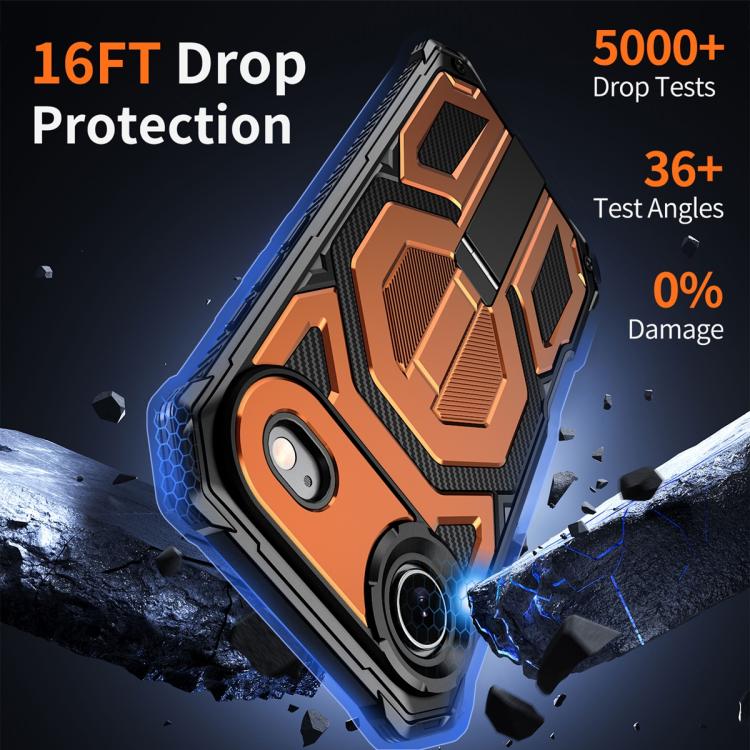 For iPhone Air Hidden Metal Holder Magnetic Shockproof Phone Case