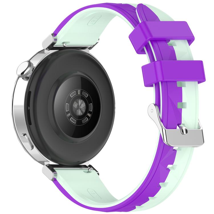 For Huawei Watch GT 6 / 5 / 4 41mm xDfind Ice Crystal Texture Two Color Silicone Watch Band