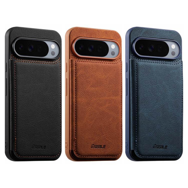 For Google Pixel 10 Pro / 9 Pro ESEBLE Retro Texture Double Buckle Card Slot Phone Case