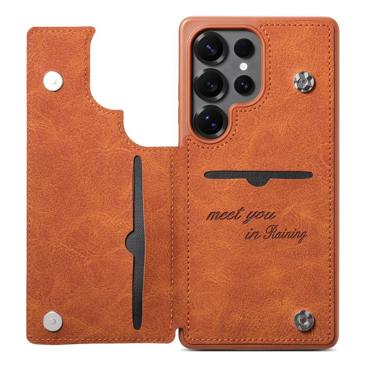 For Honor 400 Pro Global 160.8mm ESEBLE Retro Texture Double Buckle Card Slot Phone Case