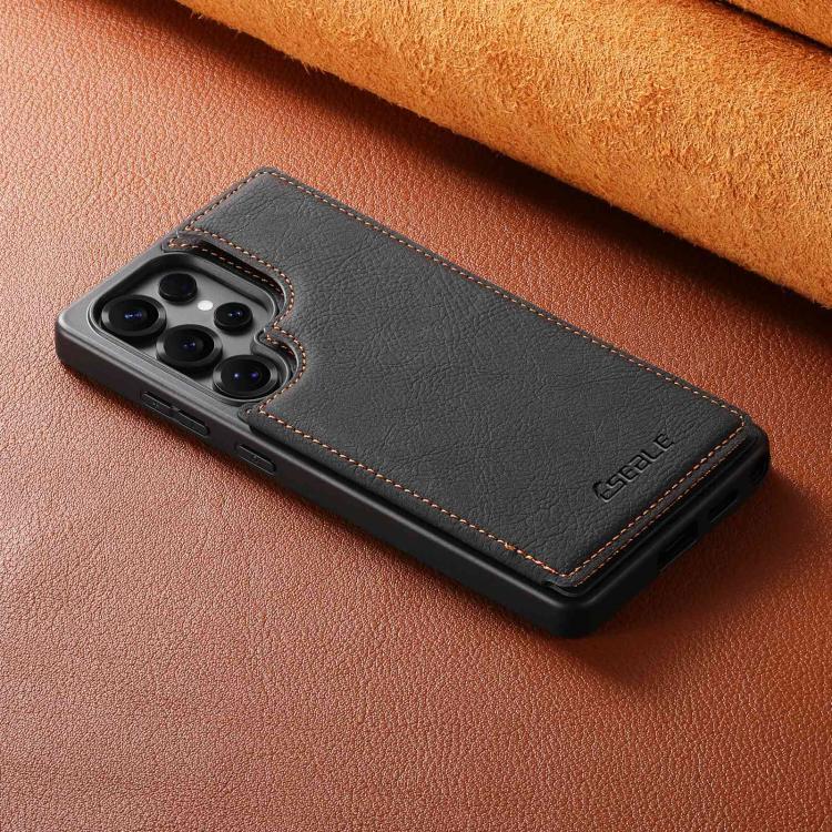 For Samsung Galaxy S22 Ultra 5G ESEBLE Retro Texture Double Buckle Card Slot Phone Case
