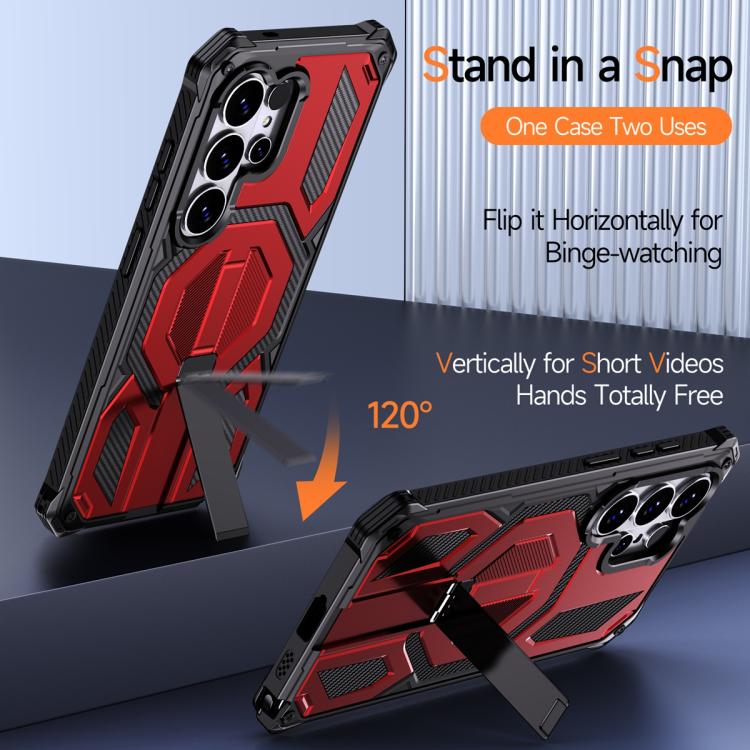 For Samsung Galaxy S26 Ultra 5G Hidden Metal Holder Magnetic Shockproof Phone Case