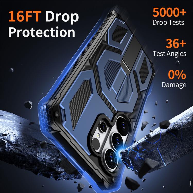 For Samsung Galaxy S26 Ultra 5G Hidden Metal Holder Magnetic Shockproof Phone Case