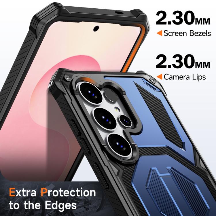 For Samsung Galaxy S26 Ultra 5G Hidden Metal Holder Magnetic Shockproof Phone Case