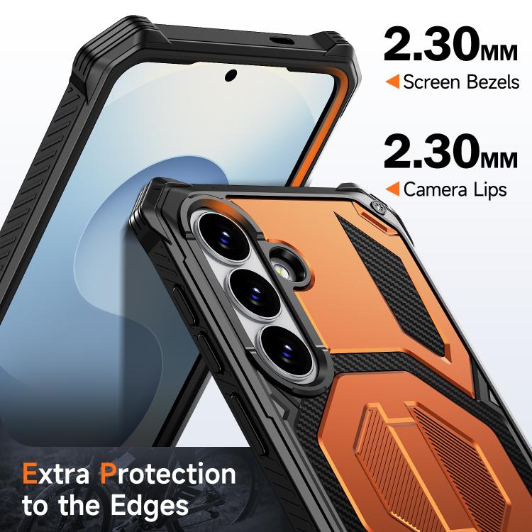 For Samsung Galaxy S26 5G Hidden Metal Holder Magnetic Shockproof Phone Case