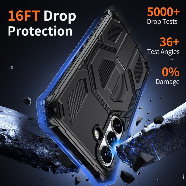 For Samsung Galaxy S26 5G Hidden Metal Holder Magnetic Shockproof Phone Case