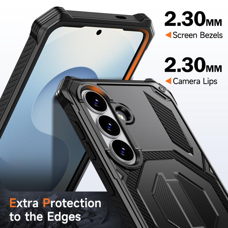 For Samsung Galaxy S26 5G Hidden Metal Holder Magnetic Shockproof Phone Case