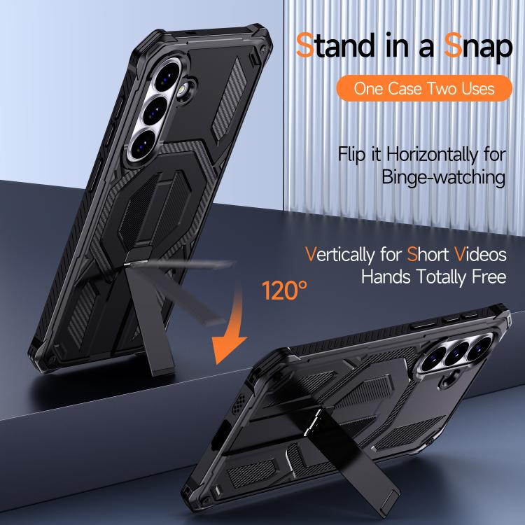 For Samsung Galaxy S26 5G Hidden Metal Holder Magnetic Shockproof Phone Case