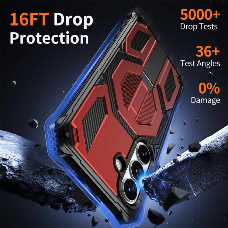 For Samsung Galaxy S26 5G Hidden Metal Holder Magnetic Shockproof Phone Case