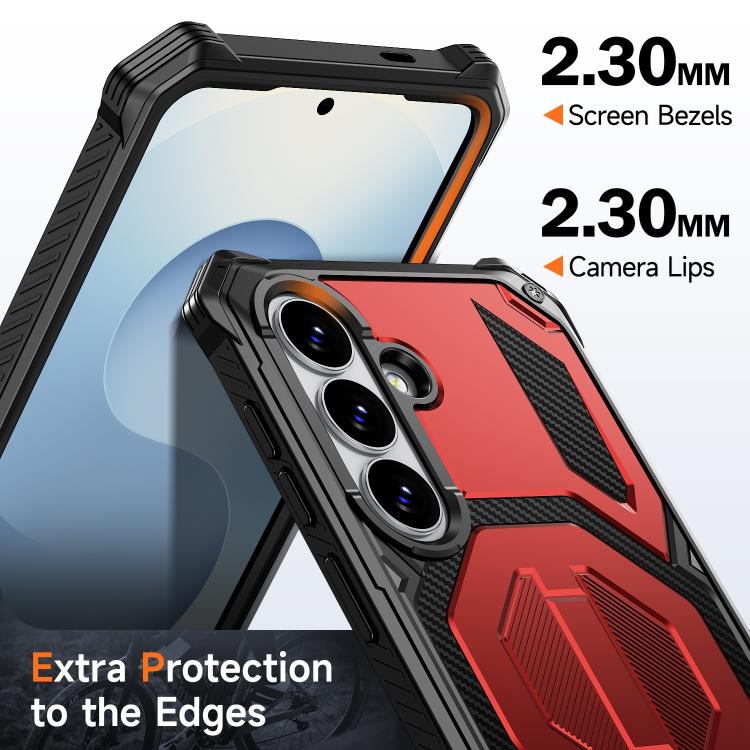 For Samsung Galaxy S26 5G Hidden Metal Holder Magnetic Shockproof Phone Case