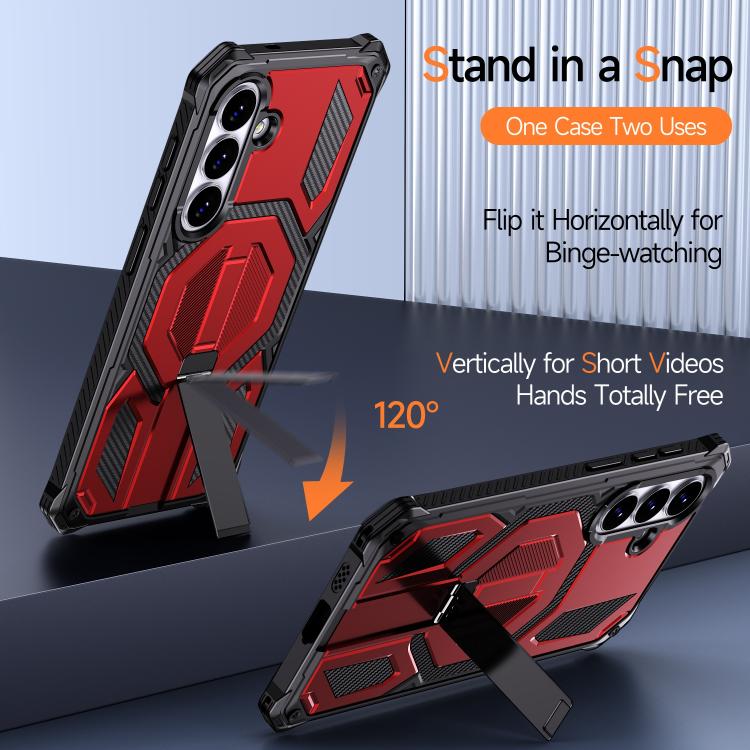 For Samsung Galaxy S26 5G Hidden Metal Holder Magnetic Shockproof Phone Case