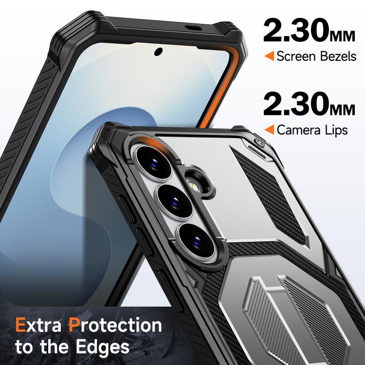 For Samsung Galaxy S26 5G Hidden Metal Holder Magnetic Shockproof Phone Case