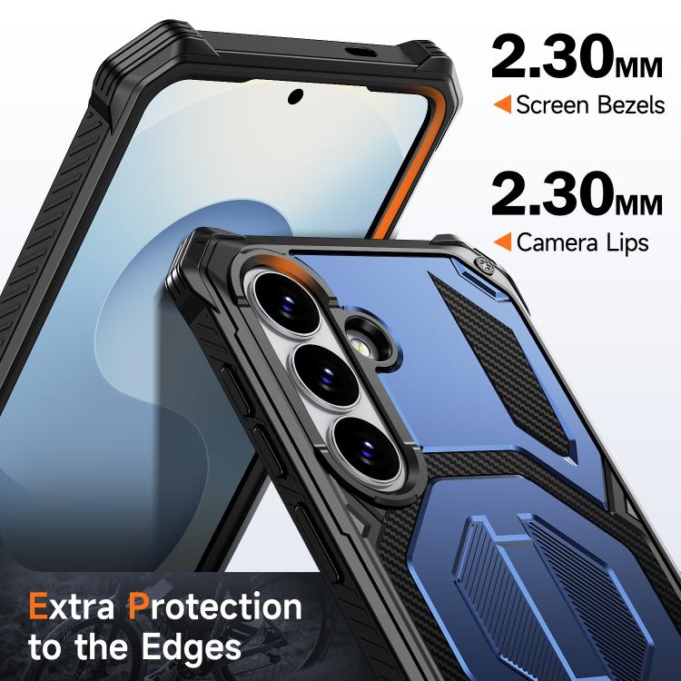 For Samsung Galaxy S26 5G Hidden Metal Holder Magnetic Shockproof Phone Case
