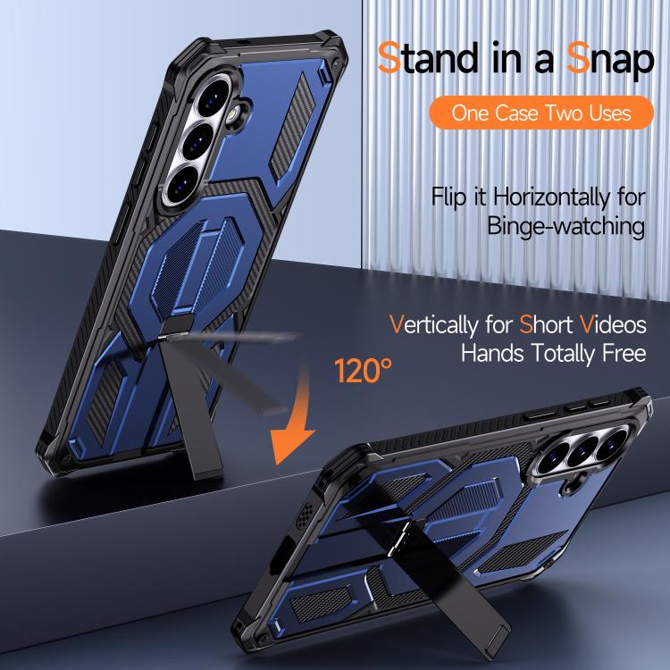 For Samsung Galaxy S26 5G Hidden Metal Holder Magnetic Shockproof Phone Case