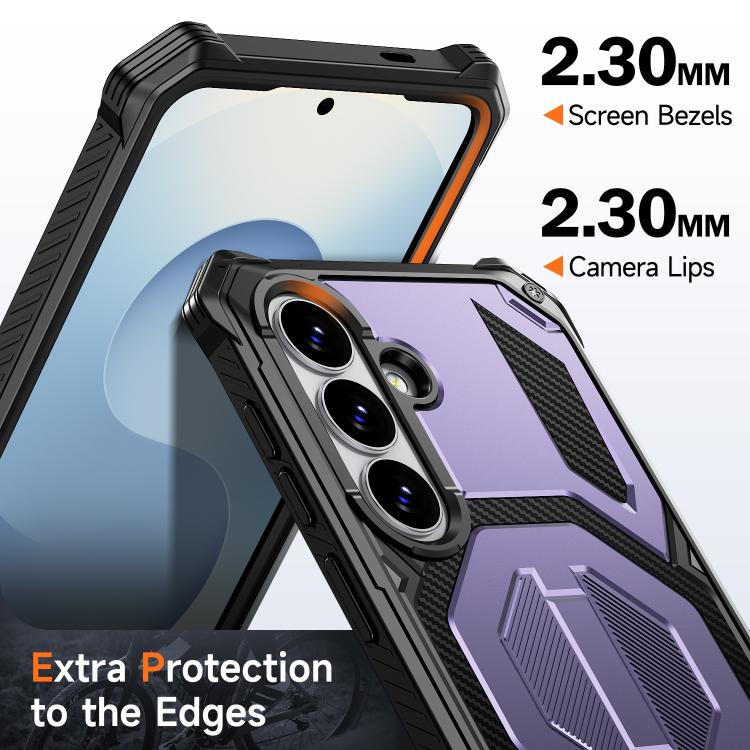 For Samsung Galaxy S26 5G Hidden Metal Holder Magnetic Shockproof Phone Case