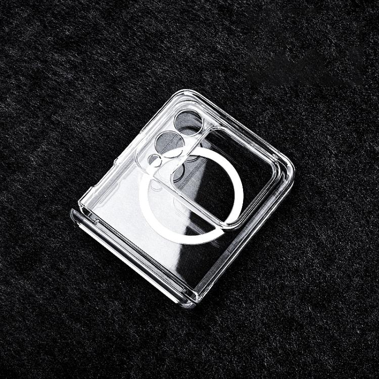 For Huawei nova Flip Integrated Central Axis Magnetic PC Phone Case - Transparent
