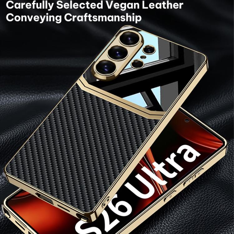 For Samsung Galaxy S26 Ultra 5G GKK Plating TPU + Leather Lens Protection Full Coverage Phone Case