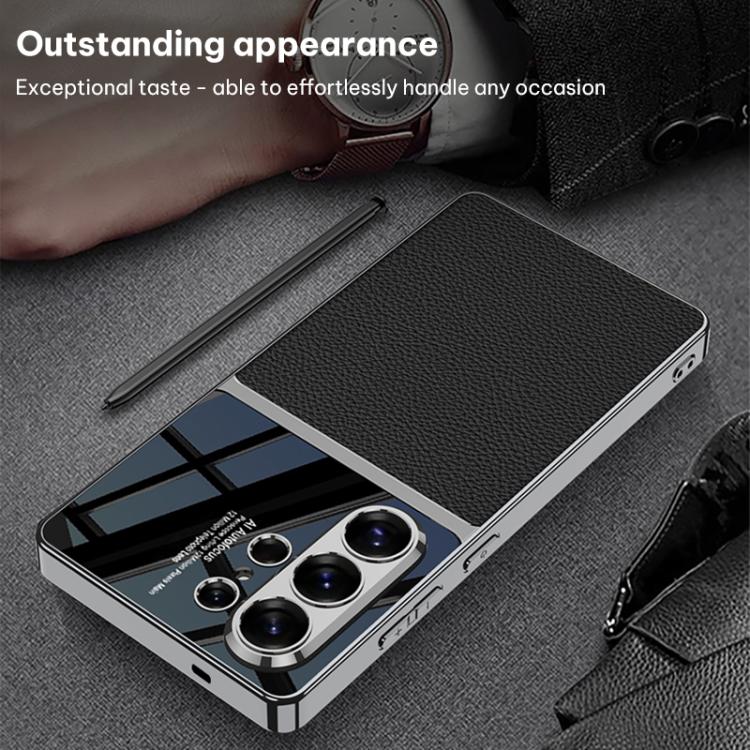 For Samsung Galaxy S26 Ultra 5G GKK Plating TPU + Leather Full Coverage Phone Case