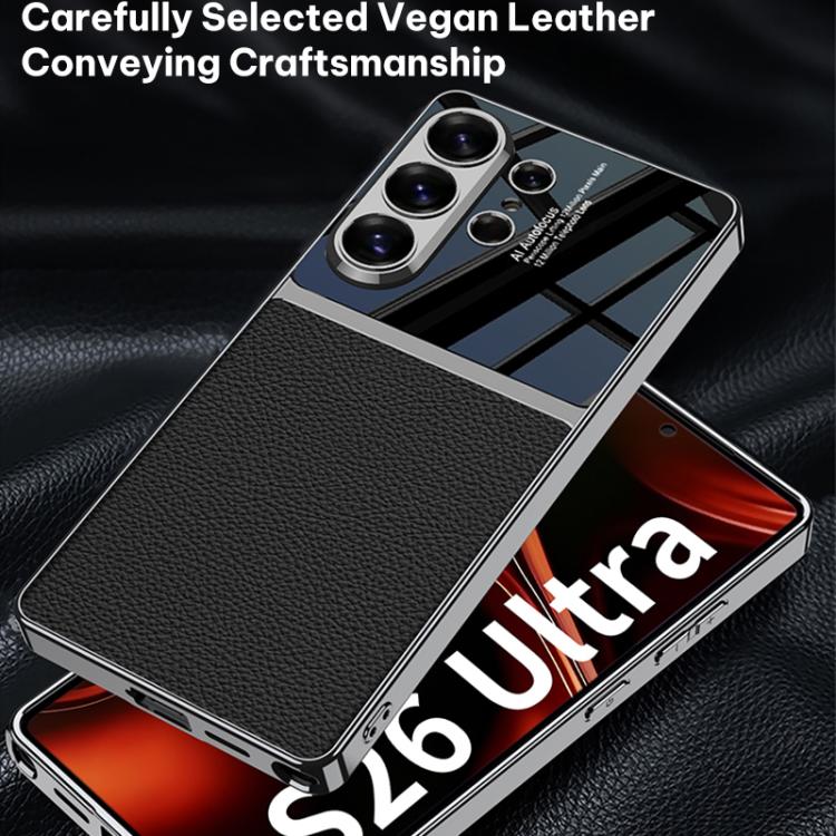 For Samsung Galaxy S26 Ultra 5G GKK Plating TPU + Leather Full Coverage Phone Case