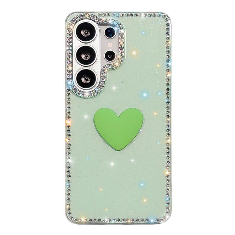 For Samsung Galaxy S24 Ultra 5G Flash Rhinestone Double-sided IMD Love Heart Phone Case