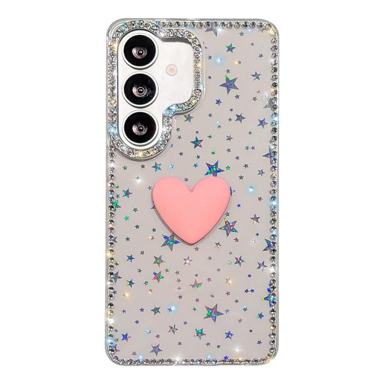 For Samsung Galaxy A17 5G Flash Rhinestone Double-sided IMD Love Heart Phone Case