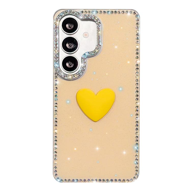 For Samsung Galaxy A35 5G Flash Rhinestone Double-sided IMD Love Heart Phone Case