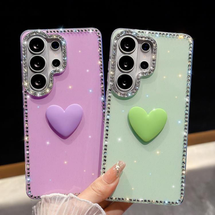 For Samsung Galaxy A56 5G Flash Rhinestone Double-sided IMD Love Heart Phone Case