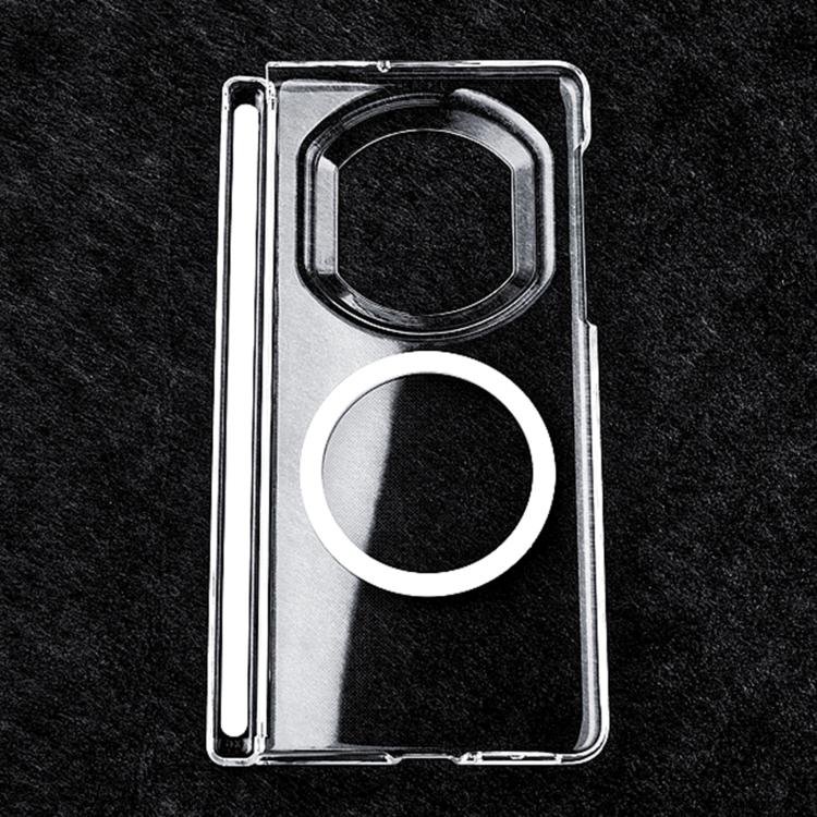 For Huawei Mate X7 Central Axis Magnetic PC Phone Case - Transparent