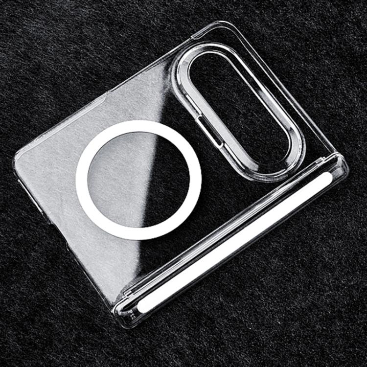For Huawei Pura X Max Central Axis Magnetic PC Phone Case - Transparent