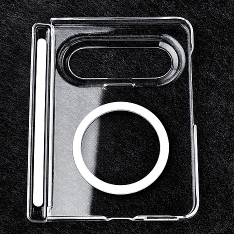 For Huawei Pura X Max Central Axis Magnetic PC Phone Case - Transparent
