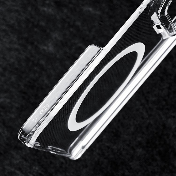 For Huawei Pura X Max Central Axis Magnetic PC Phone Case - Transparent