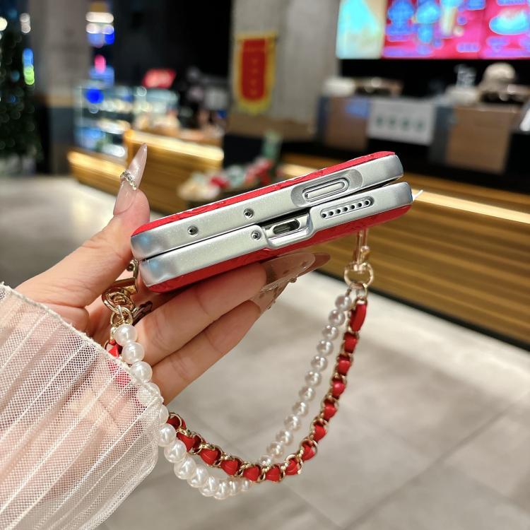 For Huawei Pura X Side Buckle Embossed Rose Phone Case with Bracelet
