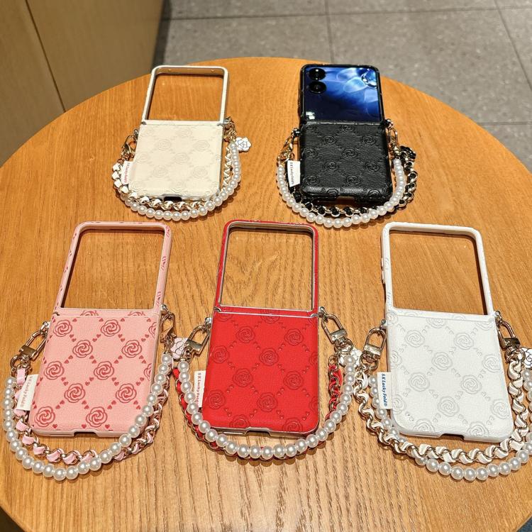 For Xiaomi Mix Flip Side Buckle Embossed Rose Phone Case with Bracelet