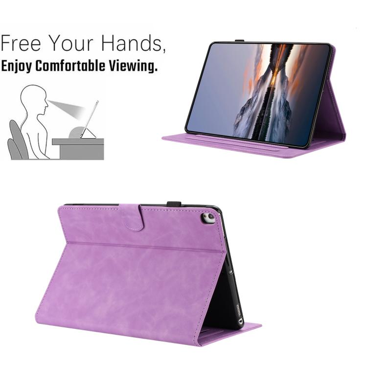 For iPad 10.2 2021 / 10.5 2019 Butterfly Loves Flowers Embossed Leather Smart Tablet Case