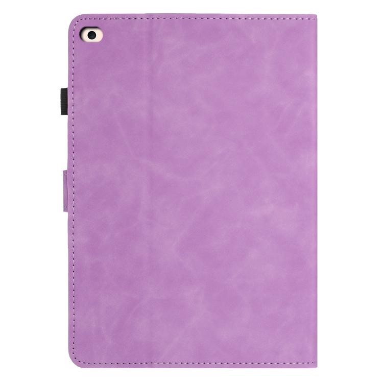 For iPad 9.7 2018 / 2017 Butterfly Loves Flowers Embossed Leather Smart Tablet Case