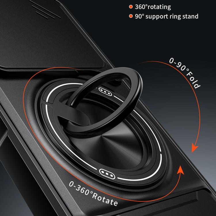 For Realme C61 4G Global / C63 Lens Sliding Window Multifunctional Magnetic Shockproof Phone Case