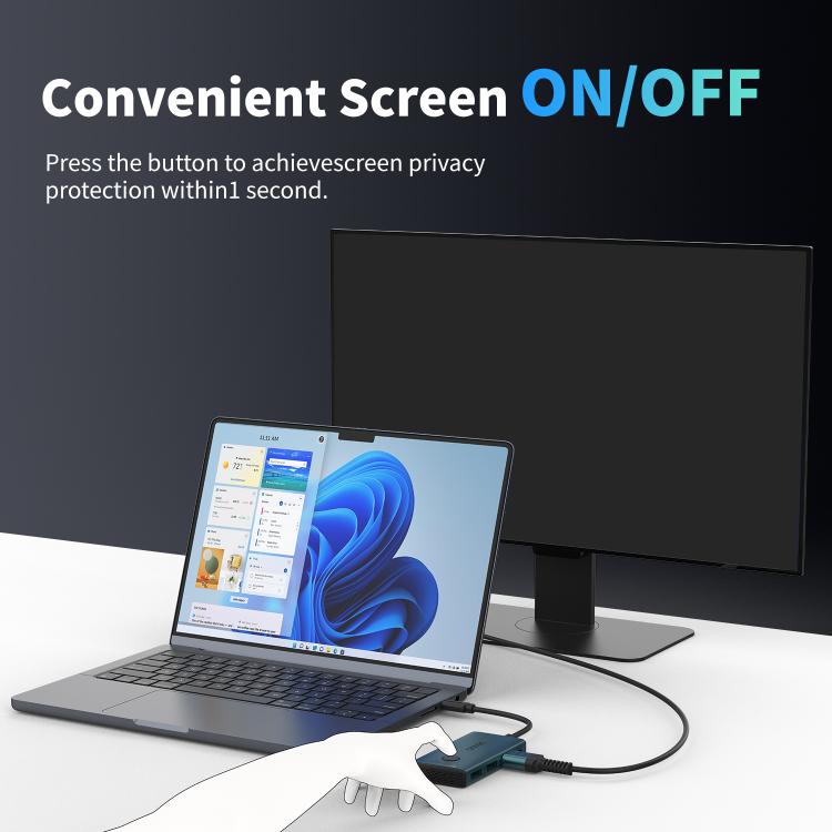 Onten UC935 USB-C / Type-C to DisplayPort, PD100W Portable DP Adapter with Instant Screen-Off - Pine Green