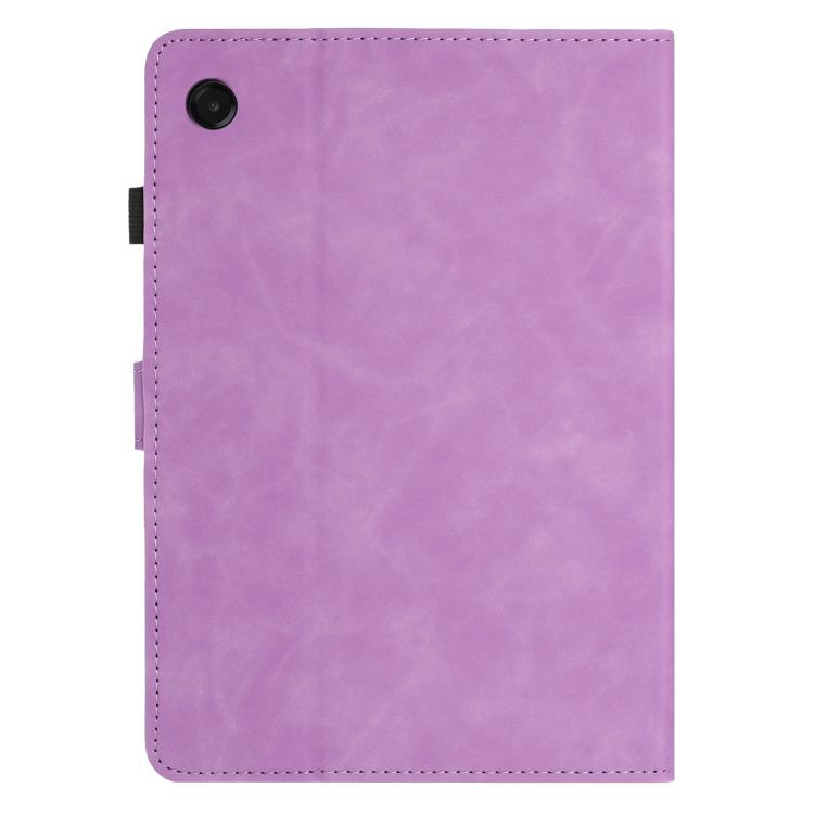 For Samsung Galaxy Tab A11+ / A9+ Butterfly Loves Flowers Embossed Leather Smart Tablet Case