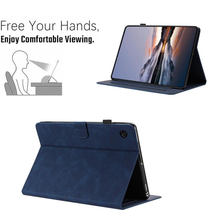 For Samsung Galaxy Tab A11+ / A9+ Butterfly Loves Flowers Embossed Leather Smart Tablet Case