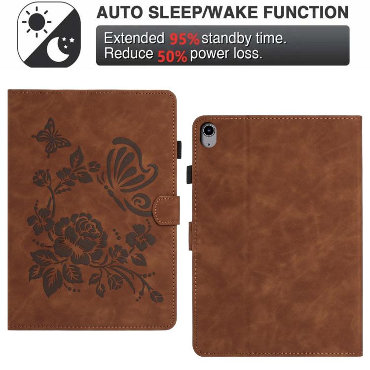 For Samsung Galaxy Tab S11 Butterfly Loves Flowers Embossed Leather Smart Tablet Case