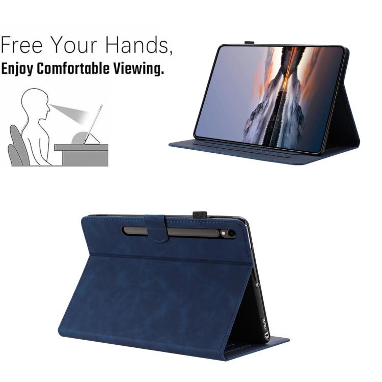 For Samsung Galaxy Tab S10 FE+ Butterfly Loves Flowers Embossed Leather Smart Tablet Case