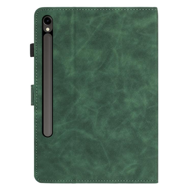 For Samsung Galaxy Tab S8 / S7 Butterfly Loves Flowers Embossed Leather Smart Tablet Case