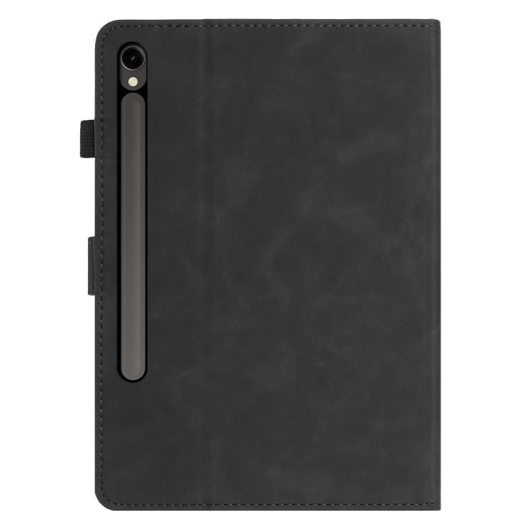 For Samsung Galaxy Tab S8 / S7 Butterfly Loves Flowers Embossed Leather Smart Tablet Case