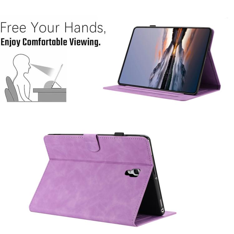 For Samsung Galaxy Tab A 10.5 T590 Butterfly Loves Flowers Embossed Leather Smart Tablet Case
