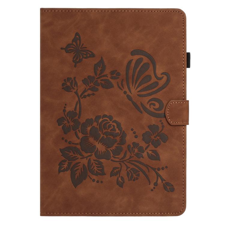 For Samsung Galaxy Tab S5e 10.5 T720 Butterfly Loves Flowers Embossed Leather Smart Tablet Case
