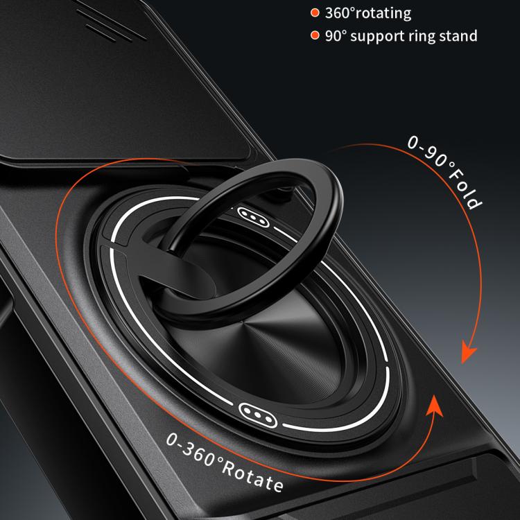 For ZTE nubia Neo 3 5G Lens Sliding Window Multifunctional Magnetic Shockproof Phone Case