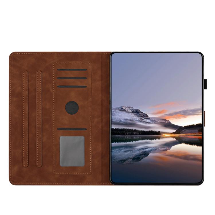 For Samsung Galaxy Tab A11 / A9 Butterfly Loves Flowers Embossed Leather Tablet Case