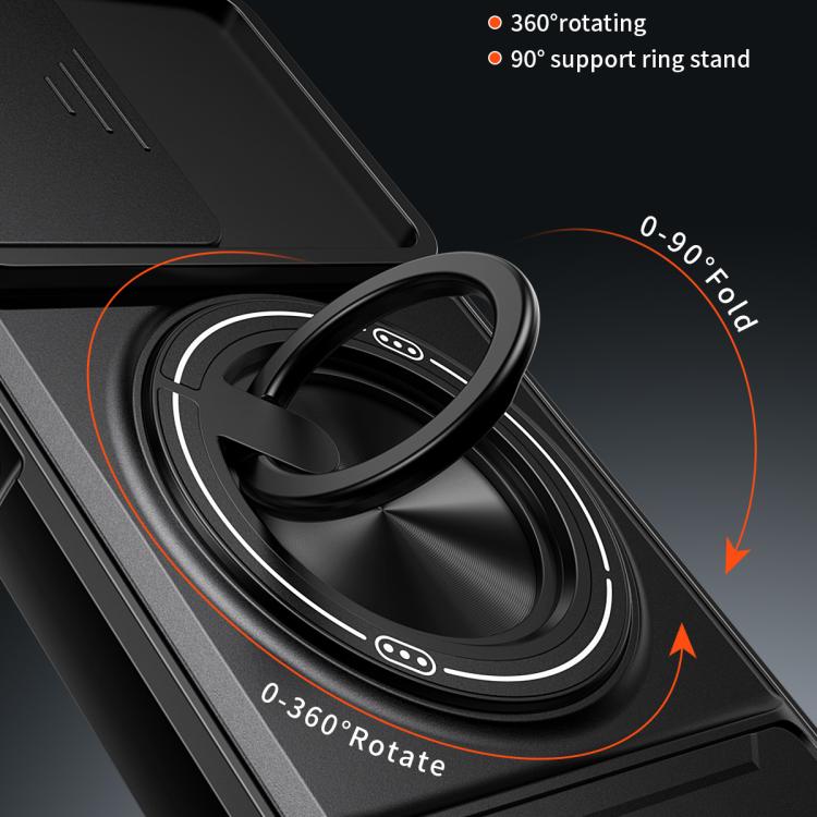 For OPPO A57 5G Lens Sliding Window Multifunctional Magnetic Shockproof Phone Case