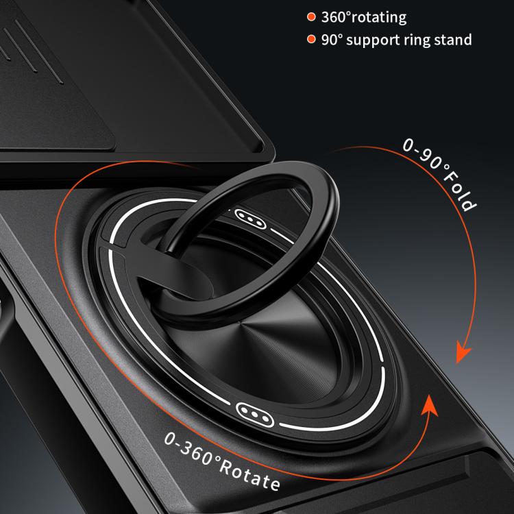 For OPPO A58 4G Lens Sliding Window Multifunctional Magnetic Shockproof Phone Case