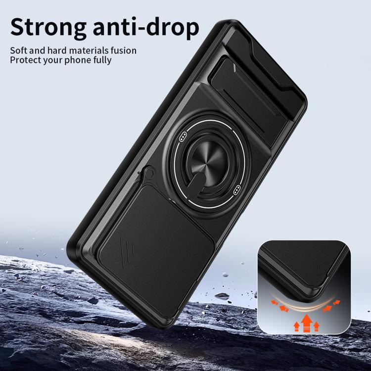 For OPPO A5 Pro 5G Global Lens Sliding Window Multifunctional Magnetic Shockproof Phone Case